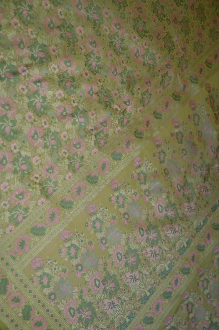 Pure Banarasi Katan Silk Lemon Green Saree