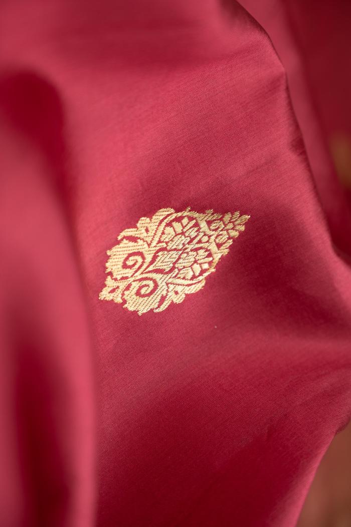 Pure Banarasi Katan Silk Onion Pink Saree