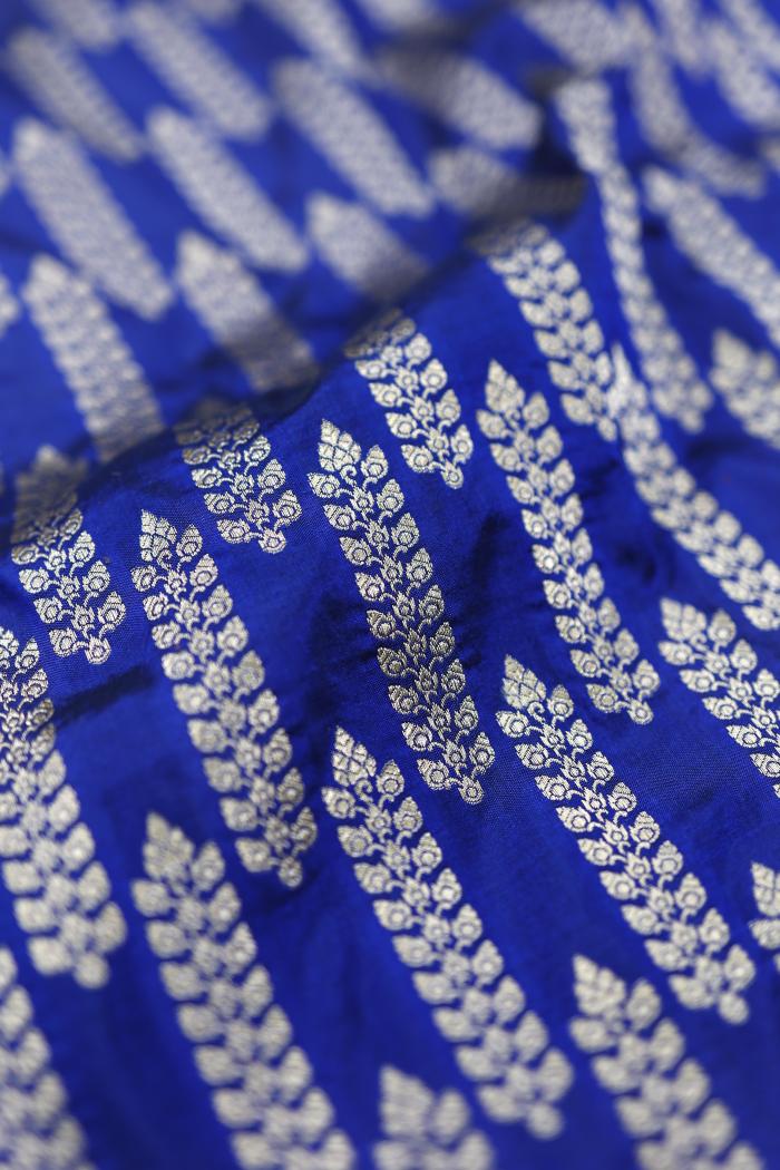 Pure Banarasi Royal Blue Katan Silk Saree