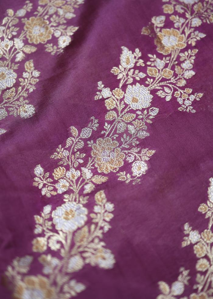 Banarasi Katan Cutwork Contrast Silk Saree