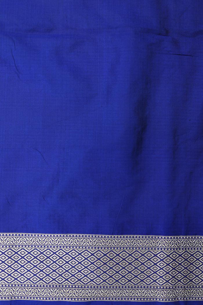 Pure Banarasi Royal Blue Katan Silk Saree