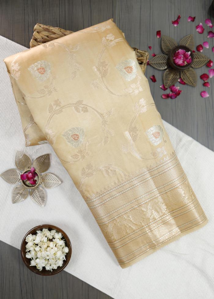 Pure Banarasi Dupion Silk Saree with Tussar Shades