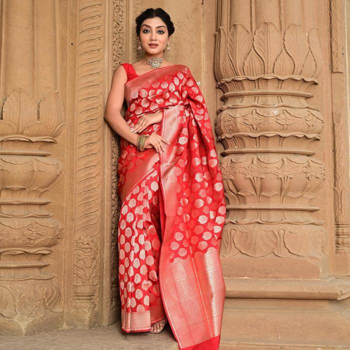 Pure Banarasi Katan Upada Silk Saree