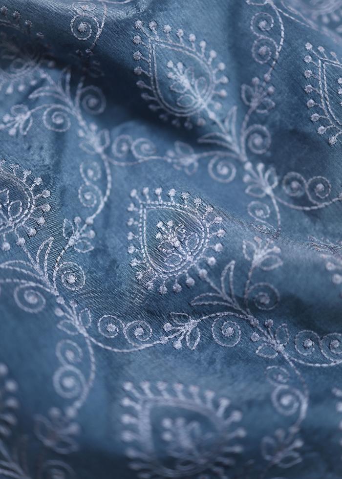 Pure Banarasi German Blue Chynia Silk Saree