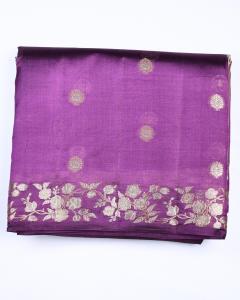 Water and Gold Zari Weaving Banarasi Saree