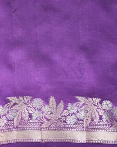 Raw Mango Silk Russian Purple Banarasi Saree