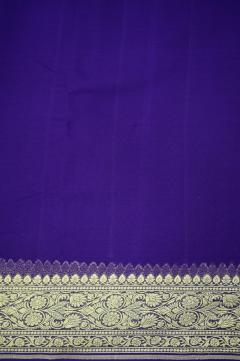 Khaddi Georgette Banarasi Saree Royal Blue