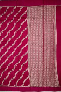 Raw Mango Silk Meenakari Saree in Rani Pink & 6 Colors