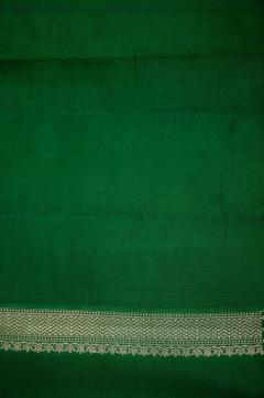 Bottle Green Raw Mango Silk Zari Saree