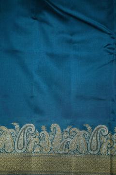 Raw Mango Silk Zari Saree in German Blue & 7 Colors