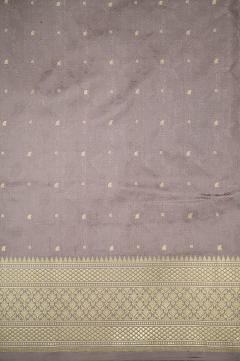 Pure Banarasi Katan Tanchui Grey Jaal Saree