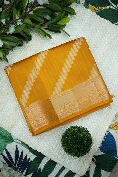 Bottle Green Raw Mango Silk Zari Saree