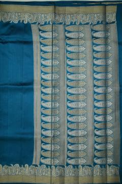 Raw Mango Silk Zari Saree in German Blue & 7 Colors