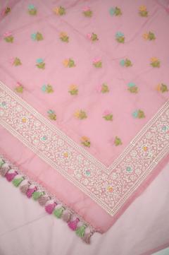 Banarasi Organza Cross Stich Thread Work Suit