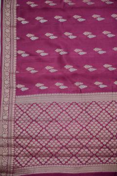 Raw Mango Dupion Wine Color Banarasi Saree