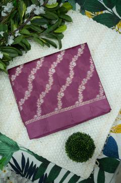 Raw Mango Silk Meenakari Saree in Rani Pink & 6 Colors