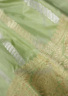 Pure Banarasi Katan Silk Dusty Mehendi Sona Rupa Saree 