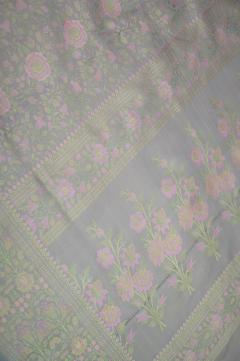 Pure Banarasi Katan Silk Light grey Saree