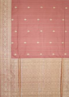 Pure Banarasi Gazari Pink Kadhwa Silk Saree