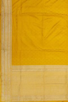 Pure Banarasi Sunshine Yellow Katan Silk Saree