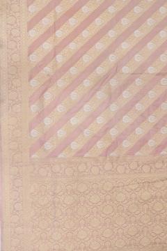 Pure Banarasi Baby Pink Aara Pattern Silk Saree