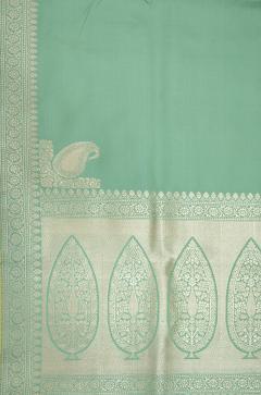 Pure Satin Kadhwa Banarasi Green Saree