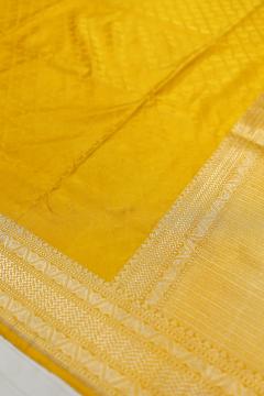 Pure Banarasi Sunshine Yellow Katan Silk Saree