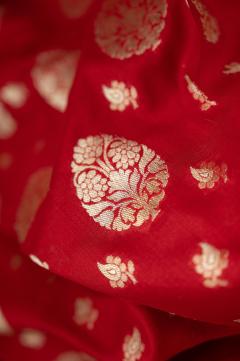 Pure Banarasi Katan Silk Red Saree