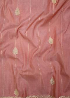 Pure Banarasi Gazari Pink Kadhwa Silk Saree