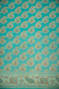 Pure Katan Tanchui Sea Green Banarasi Saree