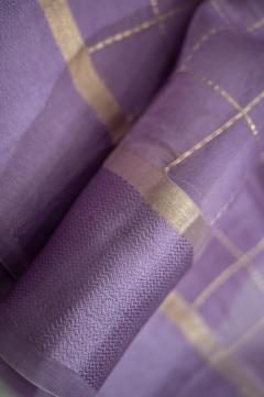 Banarasi Kora Organza Mauve Saree