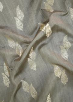 Pure Banarasi Chiniya Silk Grey Saree