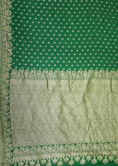 Pure Banarasi Khaddi Crepe Saree with Bootis