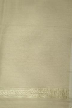 Pure Banarasi Cream Hued Moonga Silk Saree