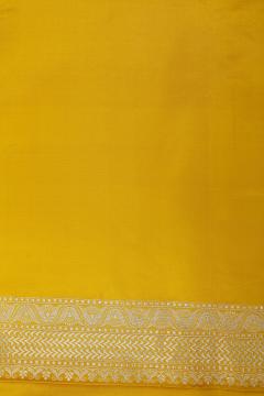 Pure Banarasi Sunshine Yellow Katan Silk Saree