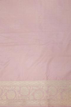 Pure Banarasi Baby Pink Aara Pattern Silk Saree