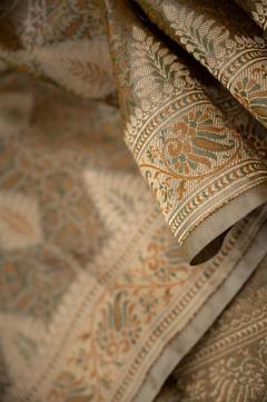 Katan Tanchui Cream Tussar Banarasi Saree