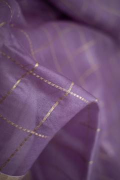 Banarasi Kora Organza Mauve Saree