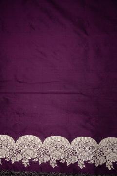 Pure Katan Deep Wine Zari Banarasi Saree