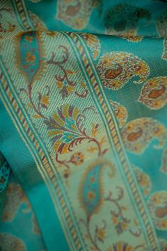 Pure Katan Tanchui Sea Green Banarasi Saree