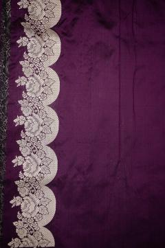 Pure Katan Deep Wine Zari Banarasi Saree