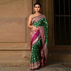 Banarasi Katan Upada Contrast Silk Saree